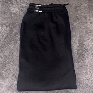 DSG Black Sweatpants with Thick Material and Pleats